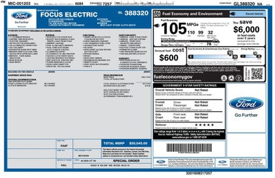2016 Ford Focus Electric 5DR HB